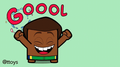 Cartoon Character Raising Fist Next To Fiat Logo GIF