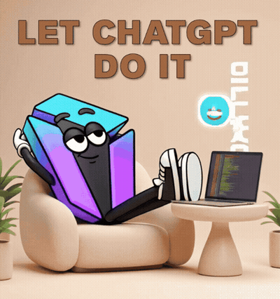 Cartoon Character Reading Book Let ChatGPT Do It GIF