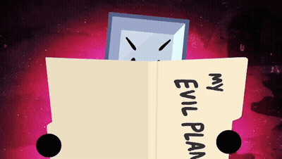 Cartoon Character Reading Book My Evil Plan GIF