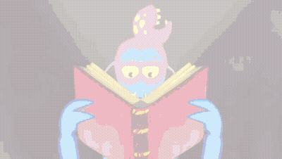 Cartoon Character Reading Book With Glasses GIF