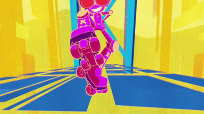 Cartoon Character Riding Roller Skate GIF