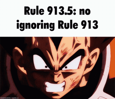 Cartoon Character Rule 913.5 No Ignoring Rule 913 GIF