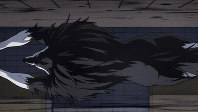 Cartoon Character Running Down Hallway With Window GIF