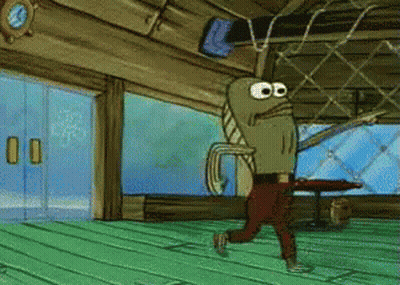 Cartoon Character Running Near Basketball Hoop GIF