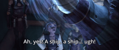 Cartoon Character Saying Ah Yes A Ship A Ship GIF