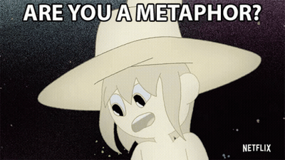 Cartoon Character Saying Are You A Metaphor GIF