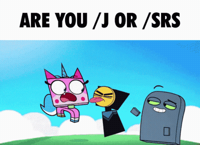 Cartoon Character Saying Are You J Or Srs GIF