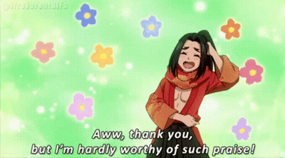 Cartoon Character Saying Aww Thank You GIF