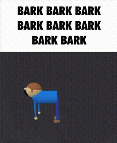 Cartoon Character Saying Bark Bark Bark GIF