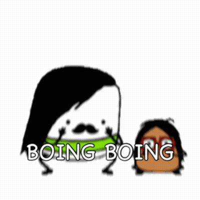 Cartoon Character Saying Boing Boing GIF