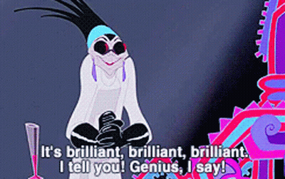 Cartoon Character Saying Brilliant Brilliant Brilliant Genius GIF