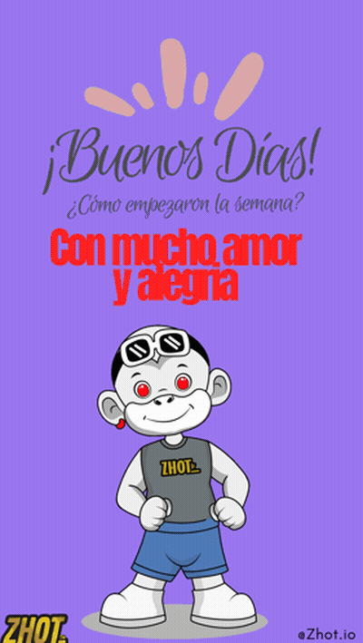 Cartoon Character Saying Buenos Dias
