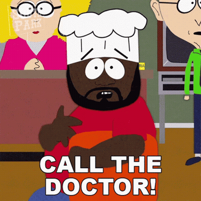 Cartoon Character Saying Call The Doctor GIF