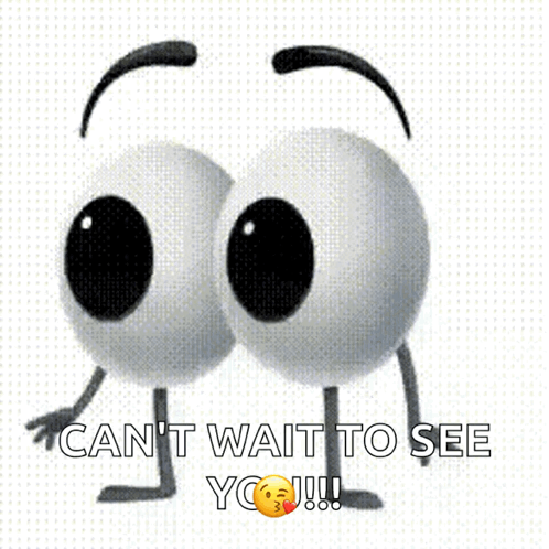 Cartoon Character Saying Can't Wait To See You GIF