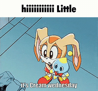 Cartoon Character Saying Cream Wednesday Holding Baby Chao GIF