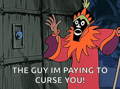 Cartoon Character Saying Curse You GIF