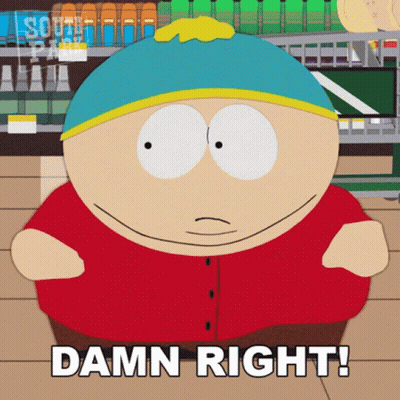 Cartoon Character Saying Damn Right GIF