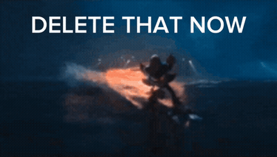 Cartoon Character Saying Delete That Now GIF