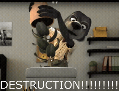 Cartoon Character Saying Destruction GIF