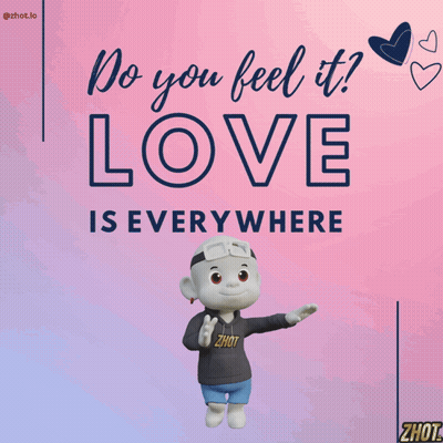 Cartoon Character Saying Do You Feel It Love Is Everywhere GIF