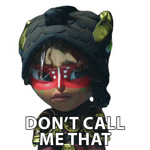 Cartoon Character Saying Don't Call Me That Sticker