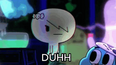 Cartoon Character Saying Duh GIF