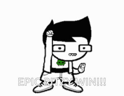 Cartoon Character Saying Epic Ritzy Win GIF
