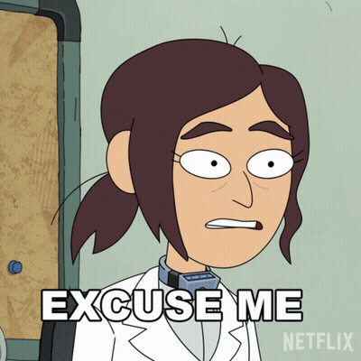 Cartoon Character Saying Excuse Me in Netflix Advertisement