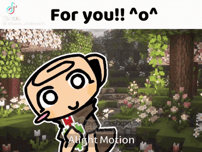 Cartoon Character Saying For You Minecraft Landscape GIF