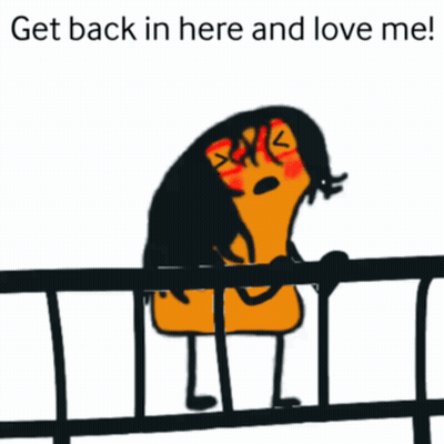 Cartoon Character Saying Get Back In Here GIF