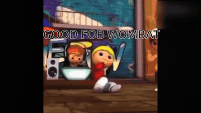 Cartoon Character Saying Good Fob Wombat GIF