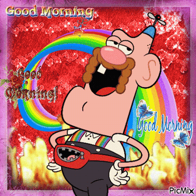 Cartoon Character Saying Good Morning GIF