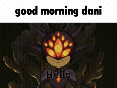 Cartoon Character Saying Good Morning Dani And Hello GIF