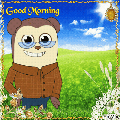 Cartoon Character Saying Good Morning GIF