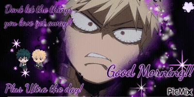 Cartoon Character Saying Good Morning Plus Ultra The Day GIF