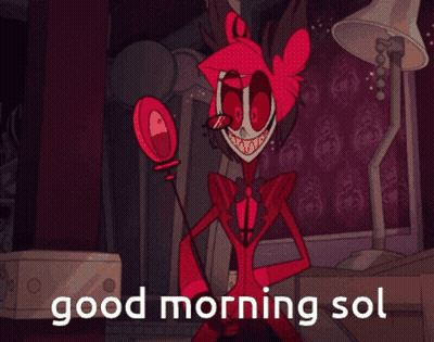 Cartoon Character Saying Good Morning Sol GIF
