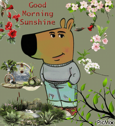 Cartoon Character Saying Good Morning Sunshine GIF