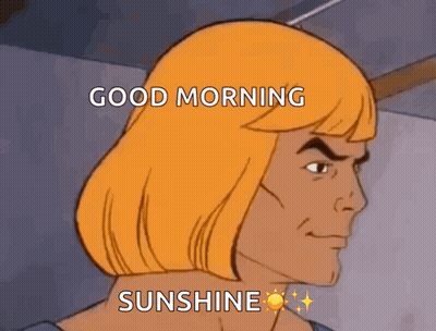 Cartoon Character Saying Good Morning Sunshine With Sun GIF