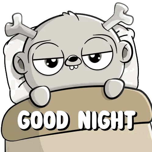 Cartoon Character Saying Good Night Sticker