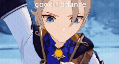 Cartoon Character Saying Good Riddance GIF