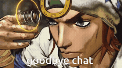 Cartoon Character Saying Goodbye Chat With Horseshoe On Head GIF