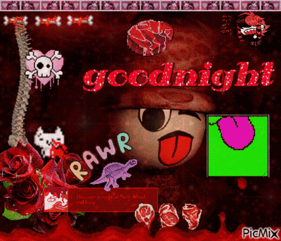 Cartoon Character Saying Goodnight Rawr GIF