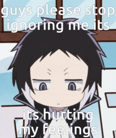 Cartoon Character Saying Guys Please Stop Ignoring Me GIF