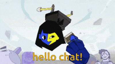 Cartoon Character Saying Hello Chat GIF