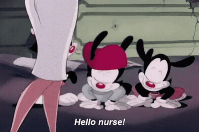 Cartoon Character Saying Hello Nurse GIF