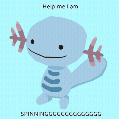 Cartoon Character Saying Help Me I Am Spinning GIF