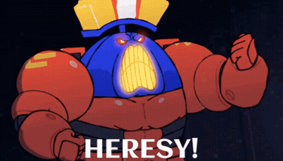 Cartoon Character Saying Heresy GIF