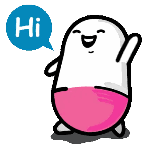 Cartoon Character Saying Hi Sticker