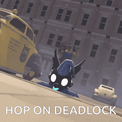 Cartoon Character Saying Hop On Deadlock GIF