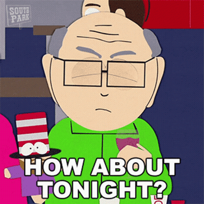 Cartoon Character Saying How About Tonight GIF